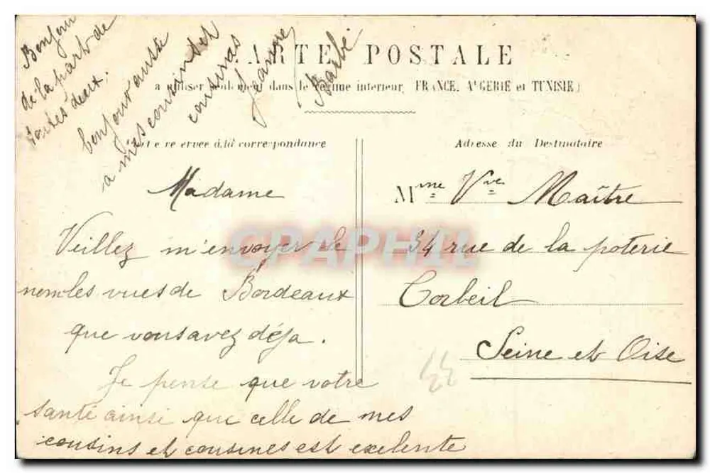 Bordeaux — Palácio de Justiça — editor desconhecido, n° 20 - Verso