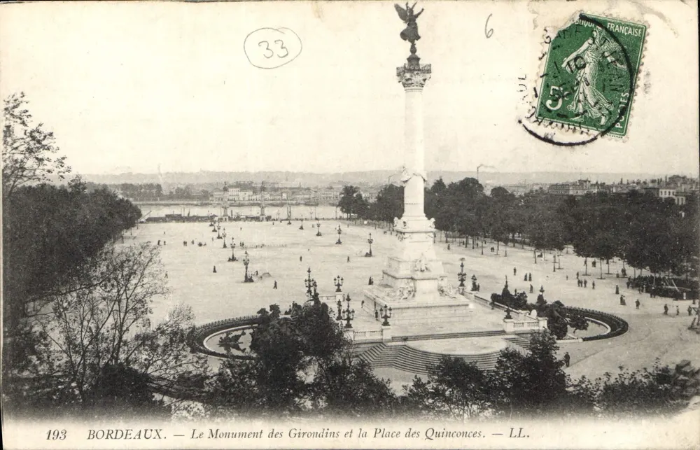 Bordeaux — Der Monument der Girondins und Place des Quinconces — LL. - Vorderseite