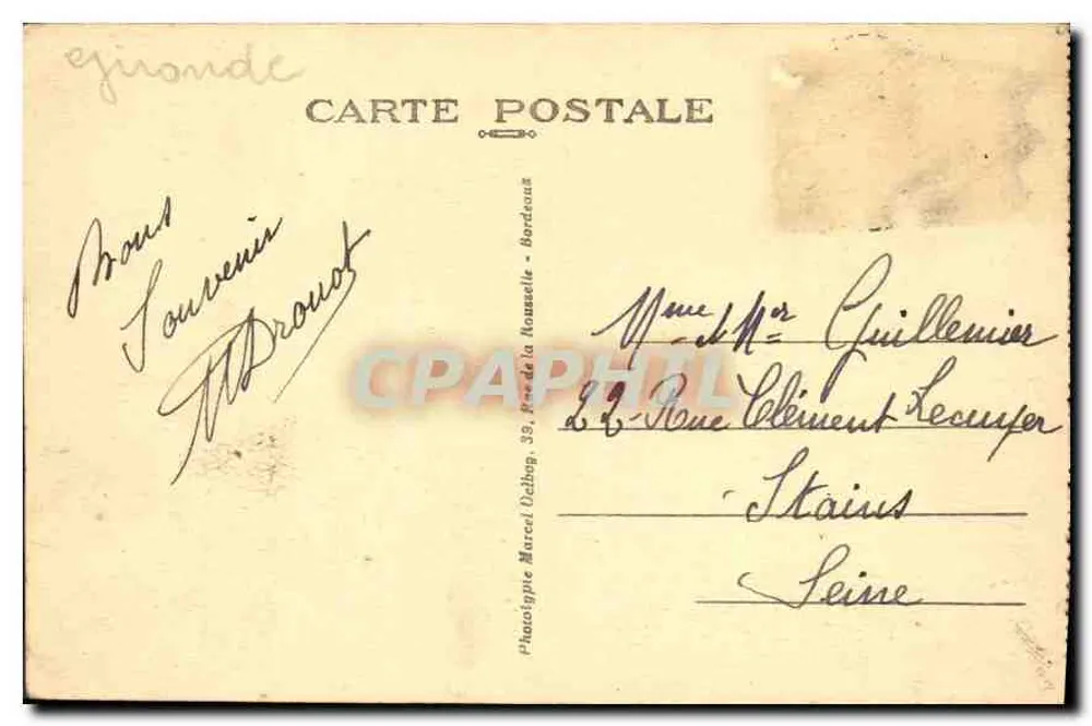 Bordeaux — Allées de Tourny — M.D. — n°13 - Verso