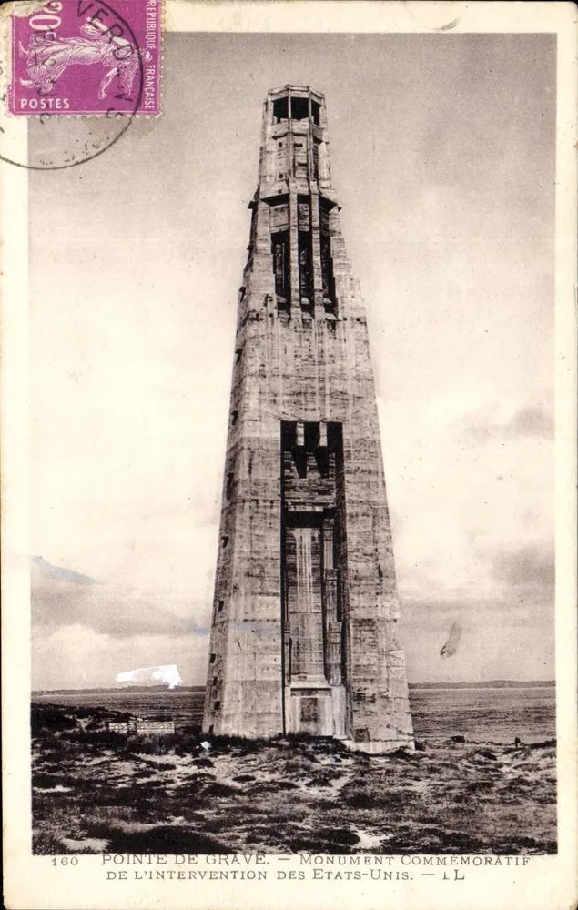 Pointe de Grave — Gedenkstein der US-Intervention — 160 - Vorderseite