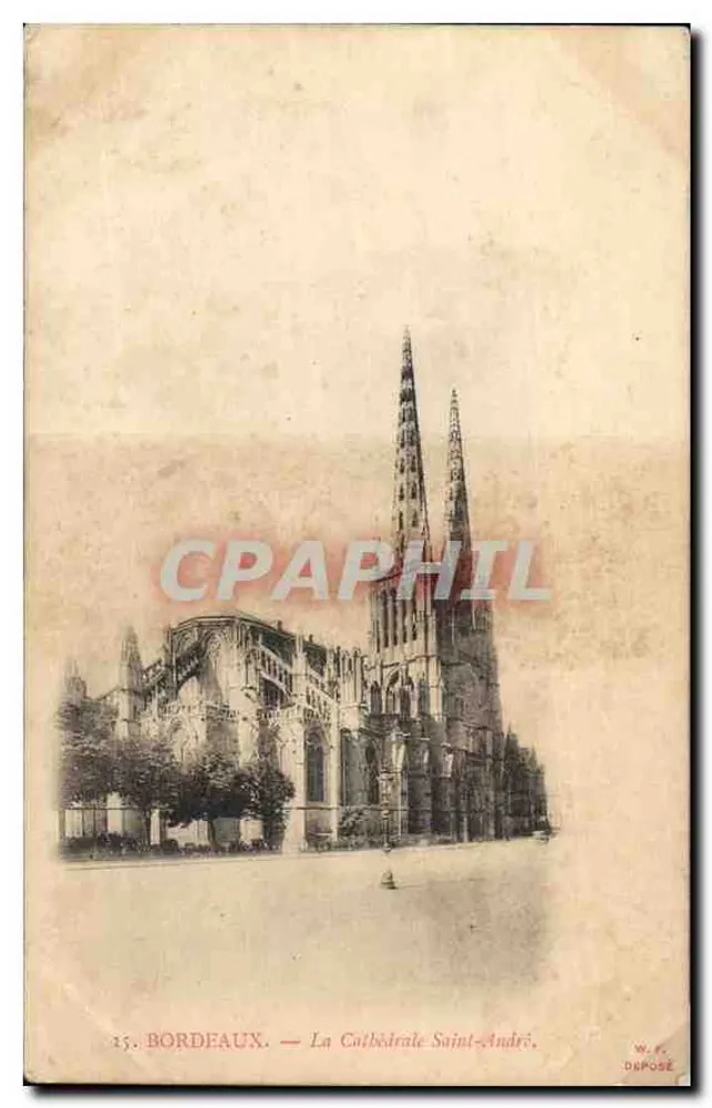 Bordeaux — A Catedral São André — W.F. Déposé - Frente