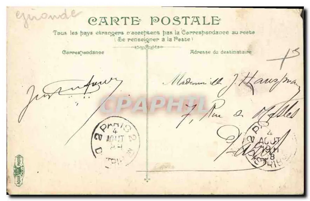 Porta do Palácio — Bordeaux — editor não visível - Verso
