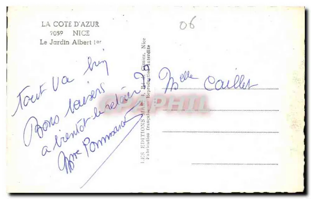 O Jardim Albert — Nice — Edições Marquez - Verso