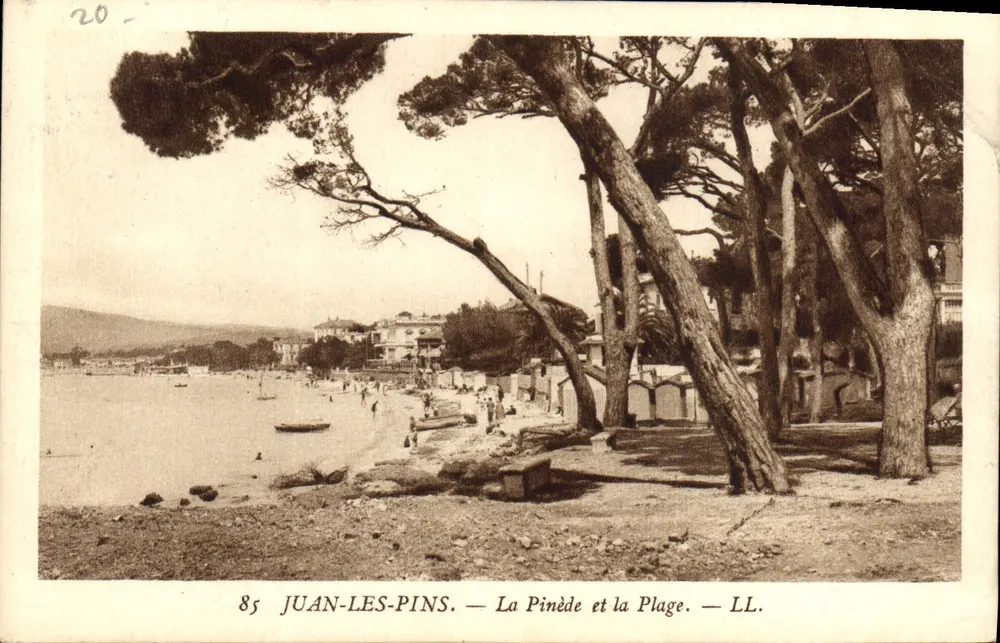 Juan-les-Pins — Die Pineta und der Strand — LL. - Vorderseite