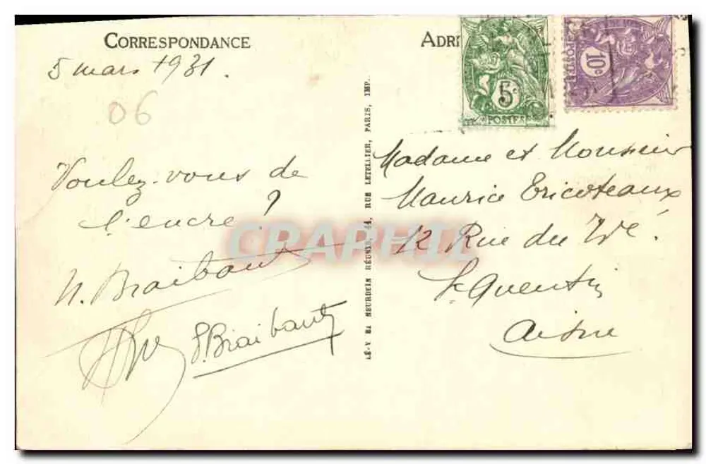 Juan-les-Pins — Die Pineta und der Strand — LL. - Rückseite