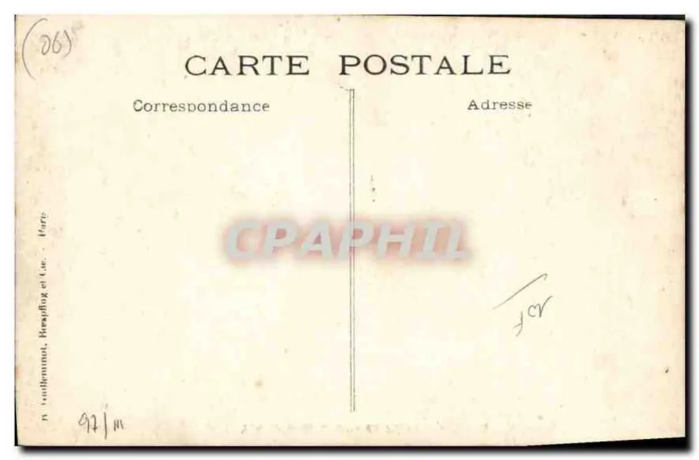 Widok z wille Park (Cap Ferrat) — panoramowy widok na zatokę — wydawca Rempfling et Cie, nr 061 - Rewers