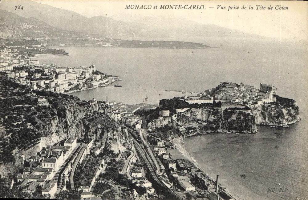 Monaco und Monte-Carlo — Blick vom Tête de Chien — ND Phot - Vorderseite