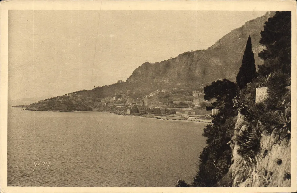 Monaco - L'Anse du Canton — Ansicht der Gärten von Monaco — Künstlerische Ausgabe YVON, 14, Rue de Brelagne - Vorderseite