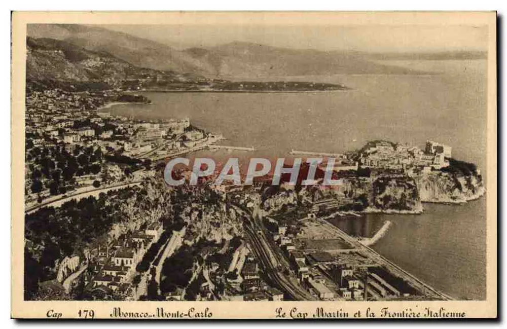 Cap Martin und die italienische Grenze — Monaco-Monte-Carlo — Cap 179 — Verlag: Ch. des Arts - Vorderseite