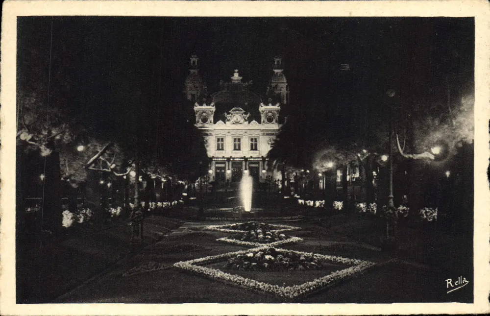 Monte-Carlo in der Nacht — Das Casino und die Gärten — Rella - Vorderseite
