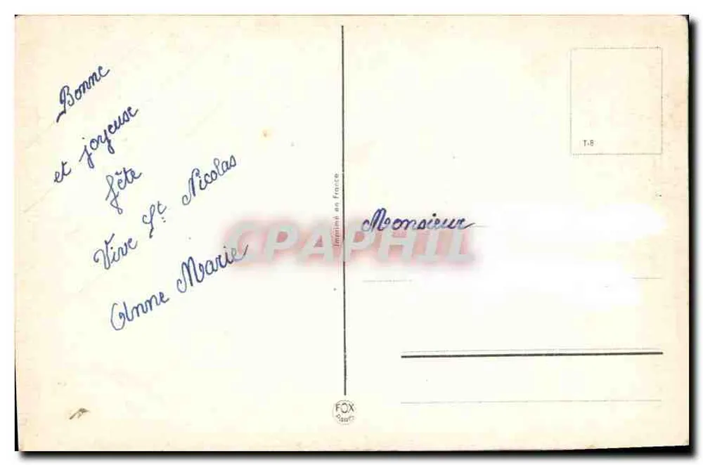 Jovem homem — com buquê de rosas — editor Sinicolas, número de série não visível - Verso