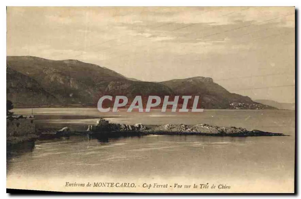 Umgebung von MONTE-CARLO - Cap Ferrat - Ansicht der Tête de Chien - Vorderseite