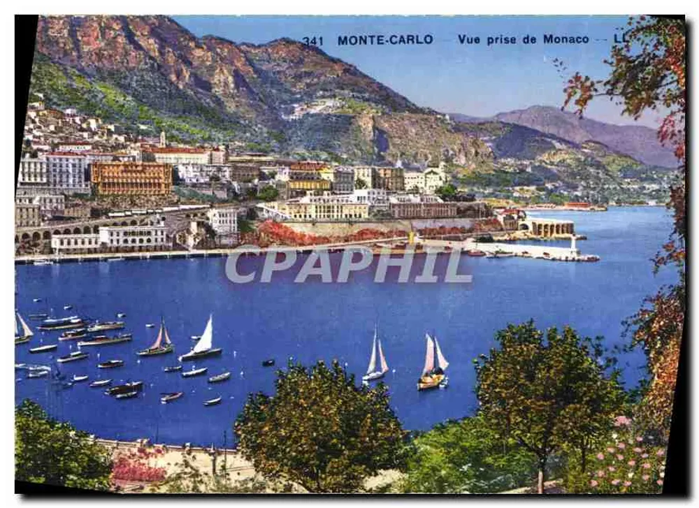 Monte-Carlo — Vista tirada de Mônaco — Editor Levy & Neurodein, N° 341 - Frente