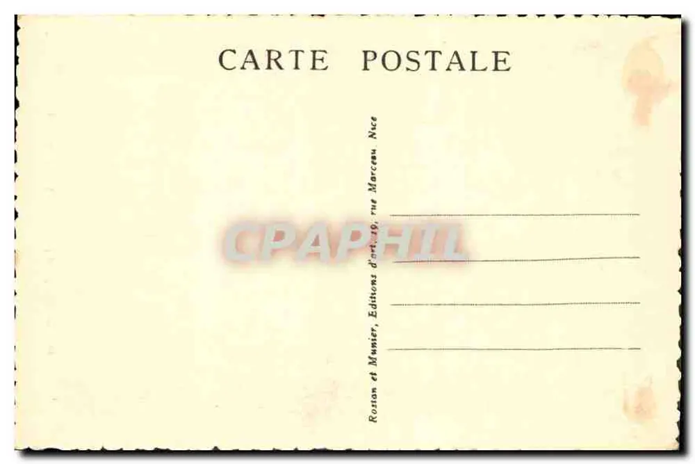 Sospel (A.M.) — Rua das Arcadas — Editor Roston e Munier, Nice - Verso