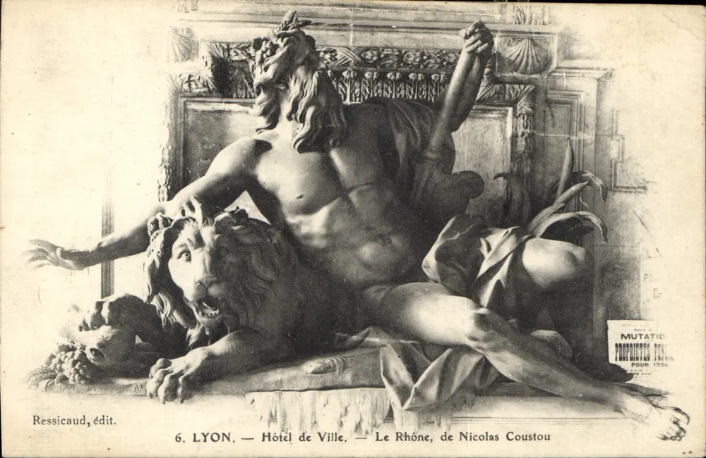 LYON — Rathaus — Der Rhône, von Nicolas Coustou — Ressicaud, Verlag - Vorderseite