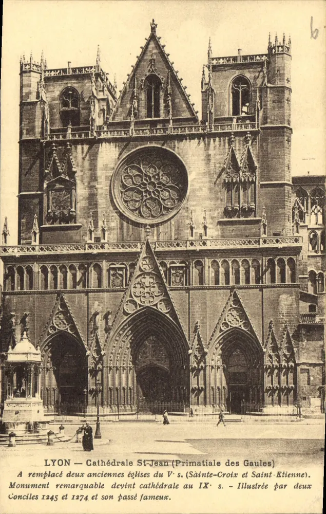 LYON — Catedral de São João (Primatiale das Gaules) — Bonnefart-Valorde, edição Lyon - Frente