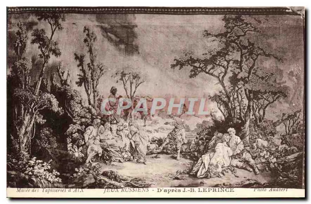 Muzeum Tkanin w Aix — Gry Rosyjskie — Według J.-B. Leprince — Foto Audbert - Awers