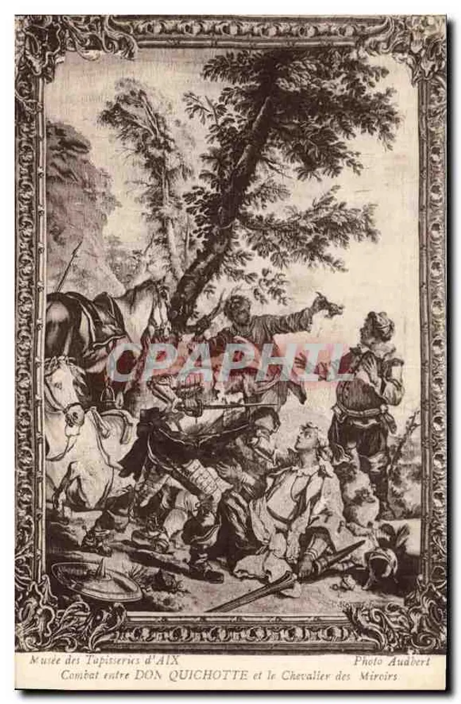 Combate entre DON QUICHOTTE e o Cavaleiro dos Espelhos — Museu das Tapeçarias de AIX — Foto Audbert - Frente
