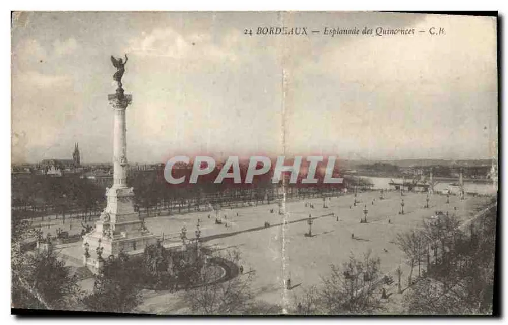 Bordeaux — Esplanade van de Quinconces — C.B. - Voorkant
