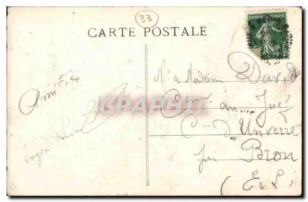 Ruínas do Palácio-Gallien — Bordeaux — A.H. 16 - Verso