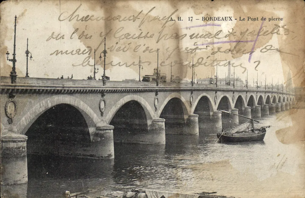 Bordeaux — O Pont de Pierre — A.H. 17 - Frente