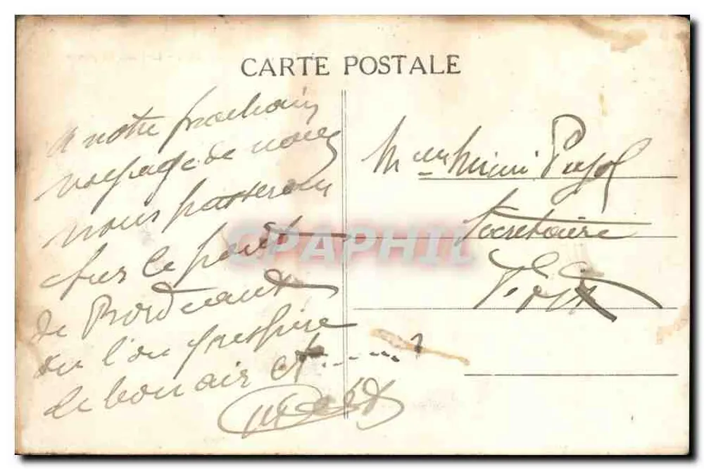 Bordeaux — O Pont de Pierre — A.H. 17 - Verso