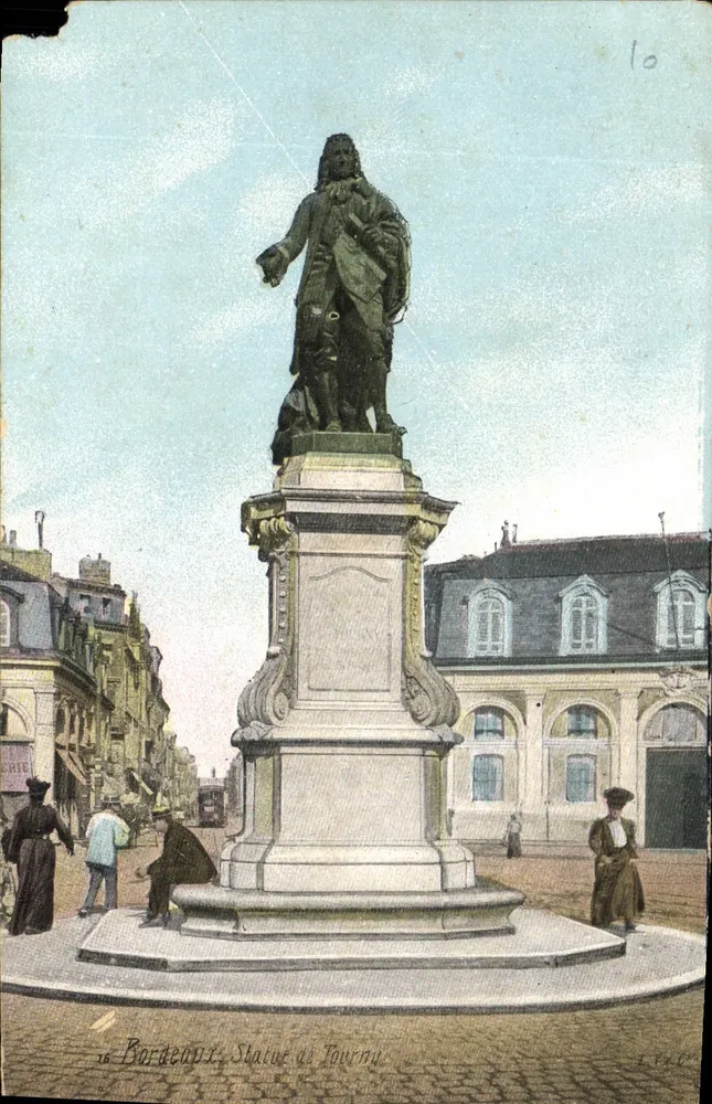 Bordeaux. Estátua de Tourny — editada por Chocolat-Louit, n° 16 - Frente