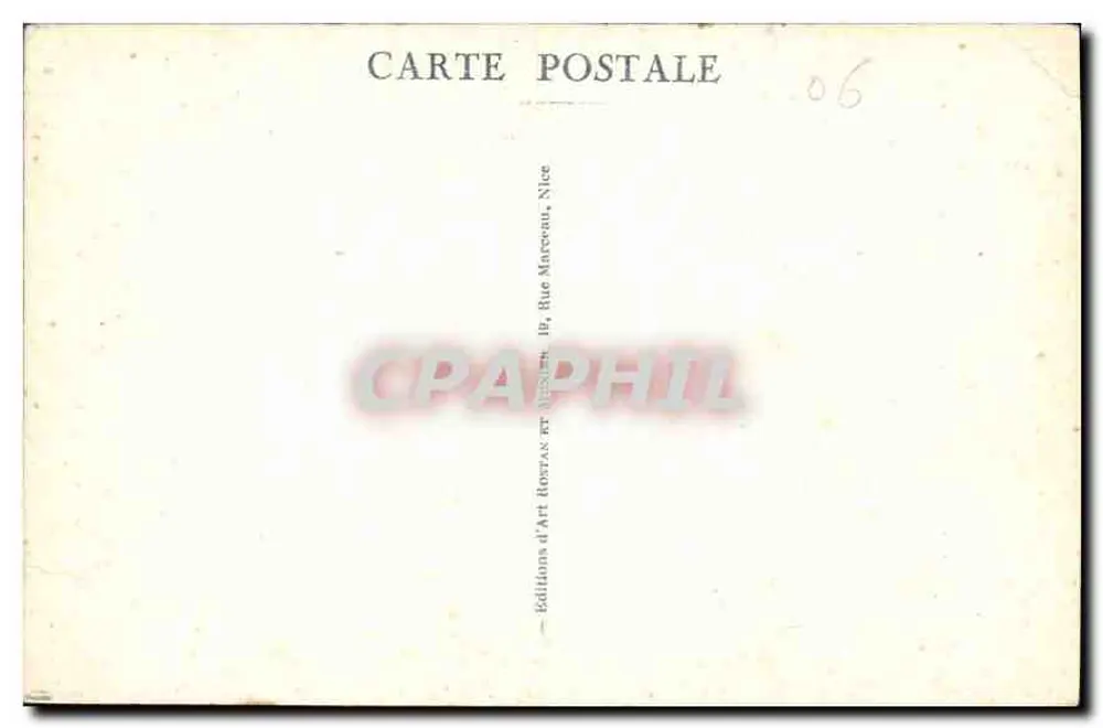 Monte-Carlo — Das Casino, die Terrassen und der Felsen — Éditions d'Art Rostas, Nice - Rückseite