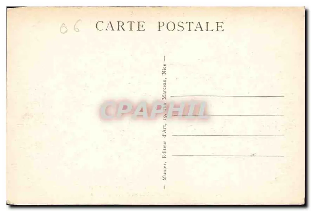 Monte-Carlo — Ansicht des Casinos und des Hôtel de Paris — Munier, Nice - Rückseite