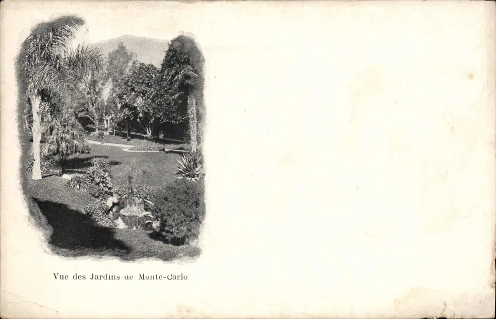 Vista dos Jardins de Monte-Carlo — Impressora Robaudy, Cannes - Frente