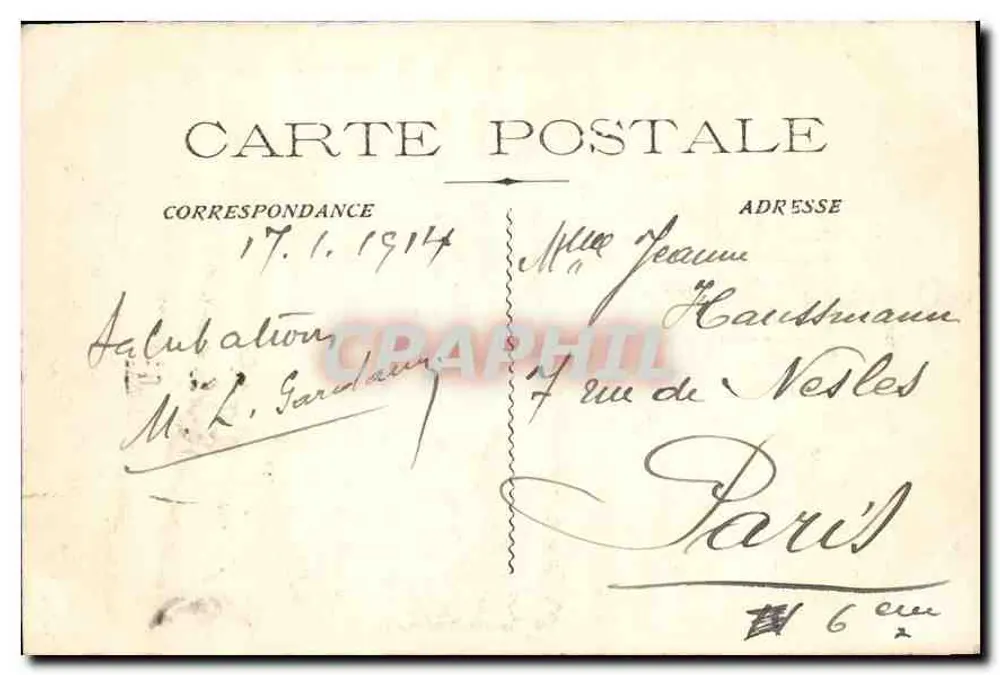 Monte-Carlo — Das Theater und die neuen Salons — Édition Arnault, Villefranche-sur-Mer, n° 322 - Rückseite