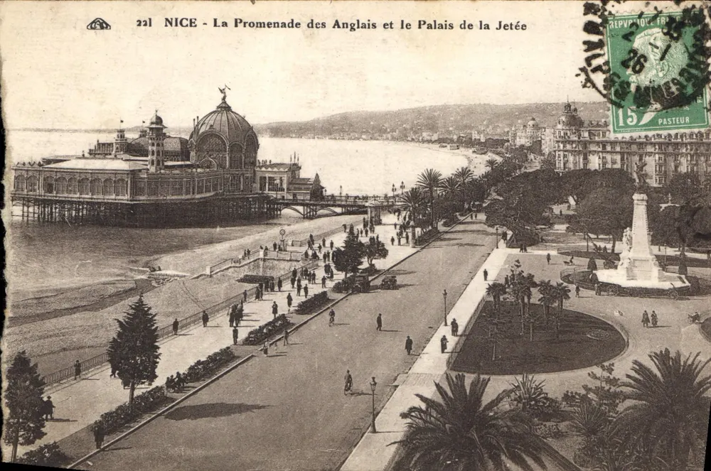 NICE - Die Promenade des Anglais und das Palais de la Jetée — Verlag: Cie Alsacienne des Arts Phonographiques, Nr. 221 - Vorderseite