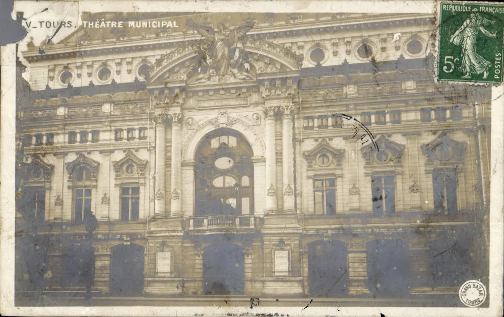 Tours, Teatro Municipal — editor Gond Bazas, n° 37 - Frente