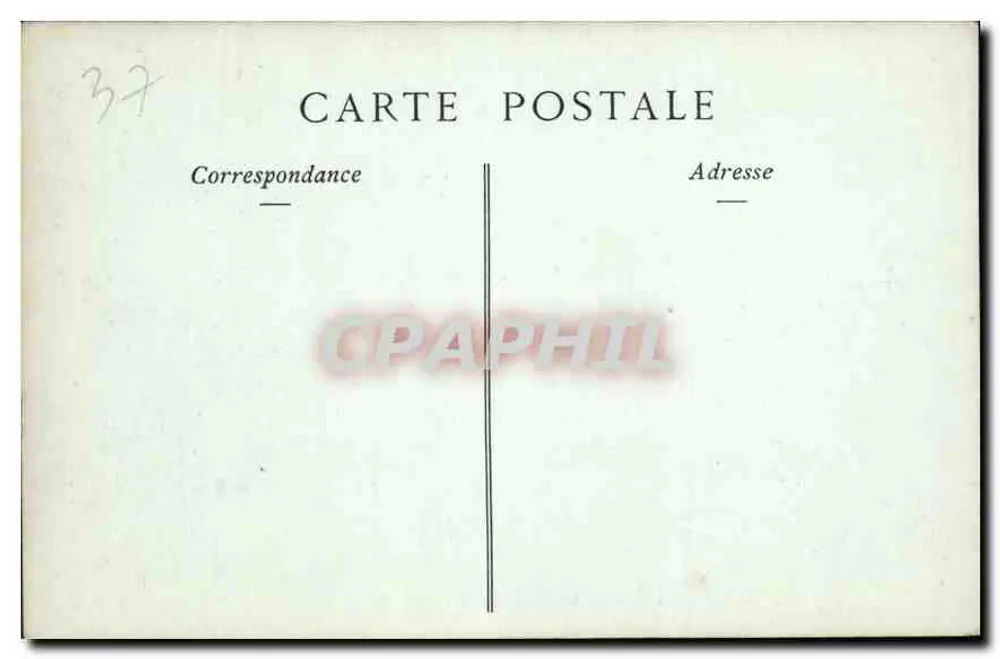Azay-le-Rideau — El Castillo, Fachada Occidental — Colecciones ND. Phot - Reverso