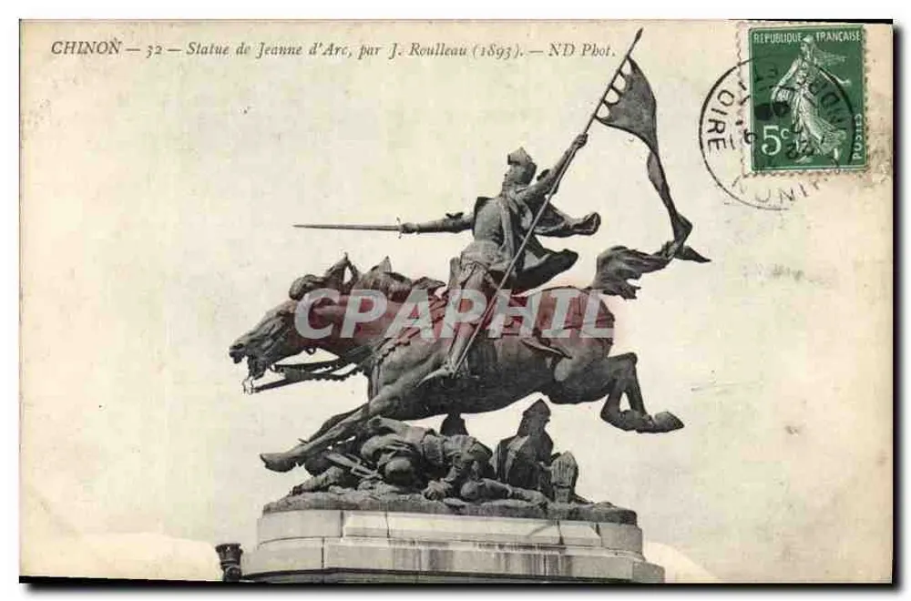 Chinon — Statue der Jeanne d'Arc, von J. Rouleau (1893) — ND Pbot. - Vorderseite