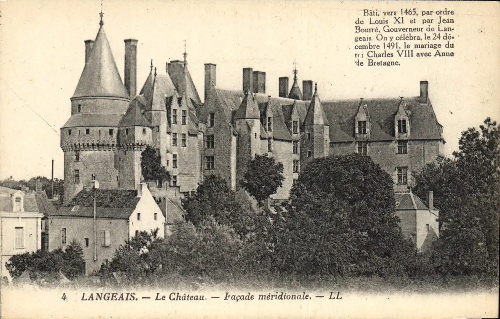Langeais — Il Castello — Facciata meridionale — LL - Recto