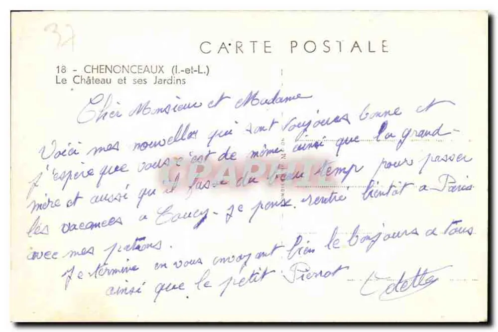 Chenonceau — El Castillo y sus Jardines — Cim - Reverso