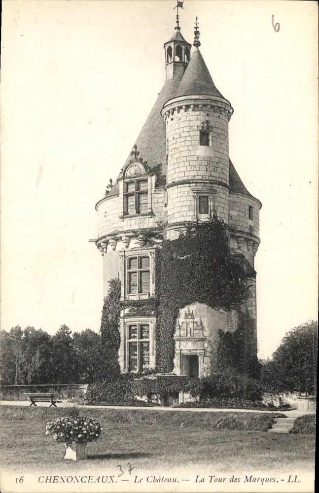 Chenonceaux — O Castelo — A Torre das Marcas — LL. n°16 - Frente