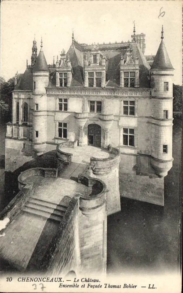 Chenonceaux — O Castelo. Conjunto e Fachada — Thomas Bohier — LL. - Frente
