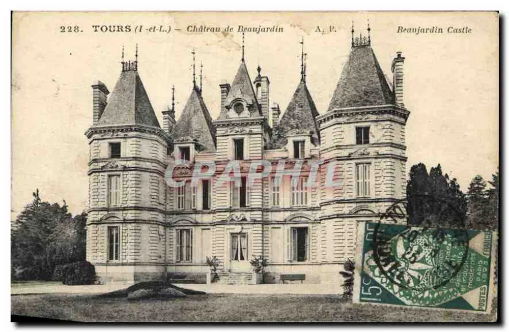 Tours (Loire-et-Cher) — Castelo de Beaujardin — A.P. Beanjardin Castle - Frente