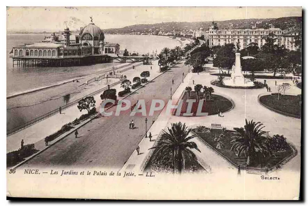 Nice — Os Jardins e o Palácio da Jetée — Selecta - Frente