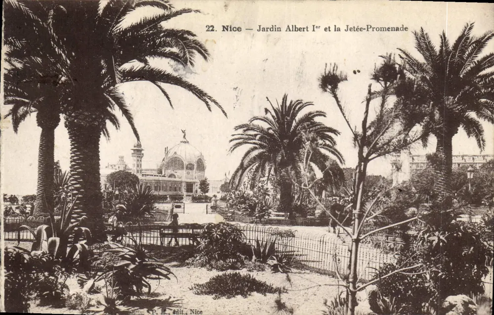 Nice — Jardim Albert Ier e a Pista de Promenade — P. M. edição Nice - Frente