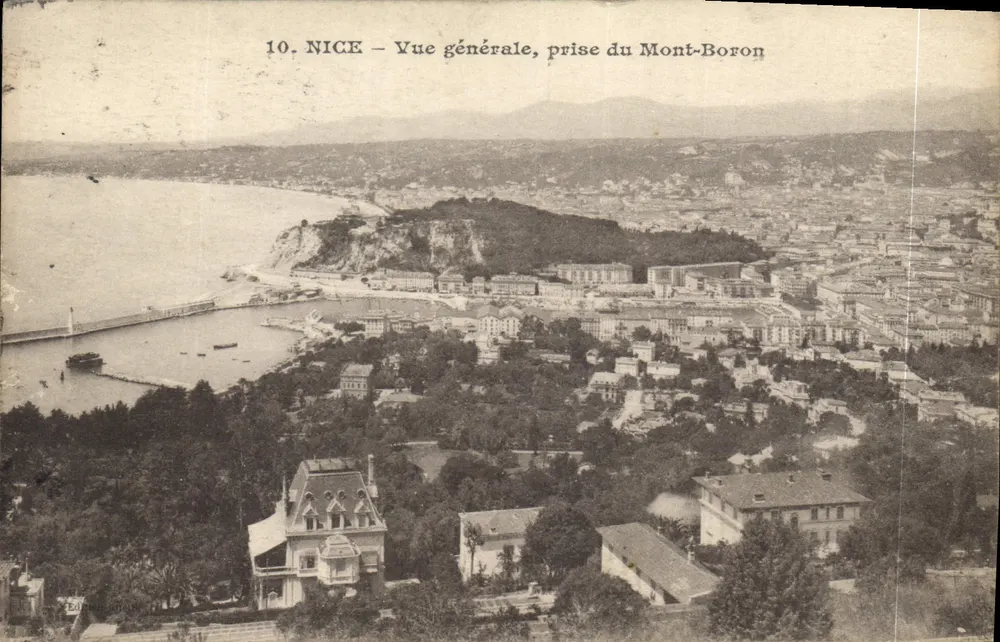 NICE — Vista general, tomada desde el Mont-Boron — Editor Gletta, n°10 - Anverso