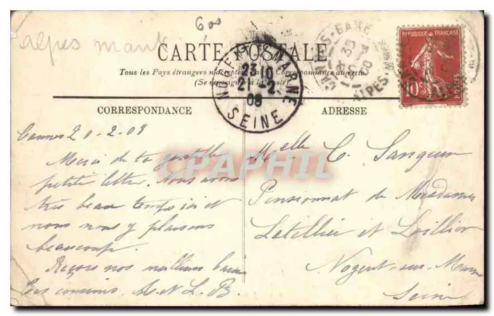 CANNES visto da Reserva — LL. — n° 911 - Verso
