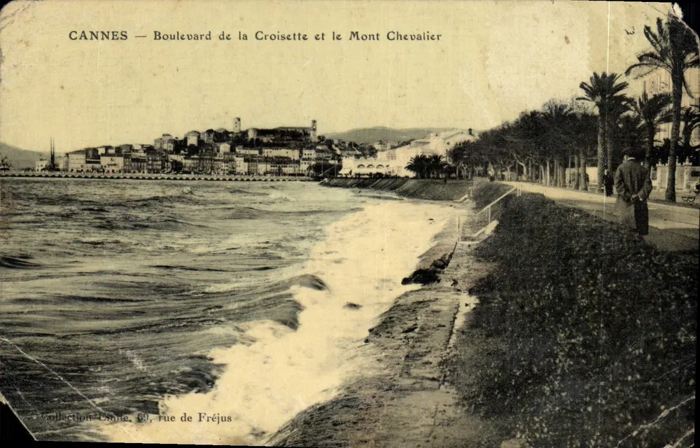 CANNES — Boulevard de la Croisette und Mont Chevalier — Sammlung Carte, 69, rue de Fréjus - Vorderseite