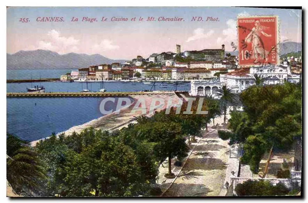 CANNES. Der Strand, das Casino und der Mont Chevalier — N.D. Phot. n°255 - Vorderseite