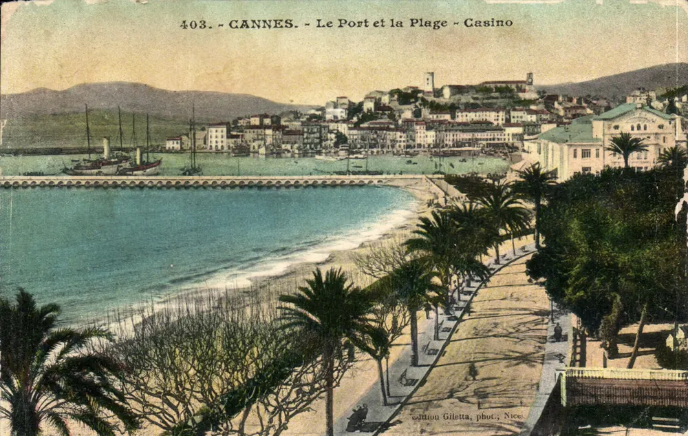 CANNES - Der Hafen und die Strandpromenade - Casino — Edition Giletta, Fotografie von Nice, n° 403 - Vorderseite