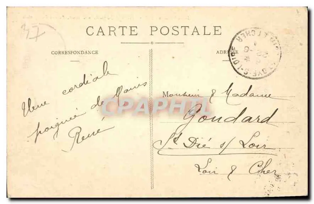 Chenonceaux, o Castelo, Fachada Ocidental — Indre-et-Loire - 366 — editor não identificado - Verso