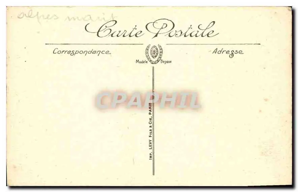 La Côte d'Azur — widok morza i ścieżki z roślinami — LL. - Rewers