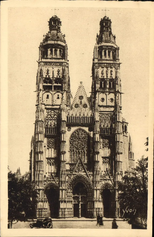 Tours — Kathedrale Saint-Gatien (Fassade) — Yvoi 17 - Vorderseite